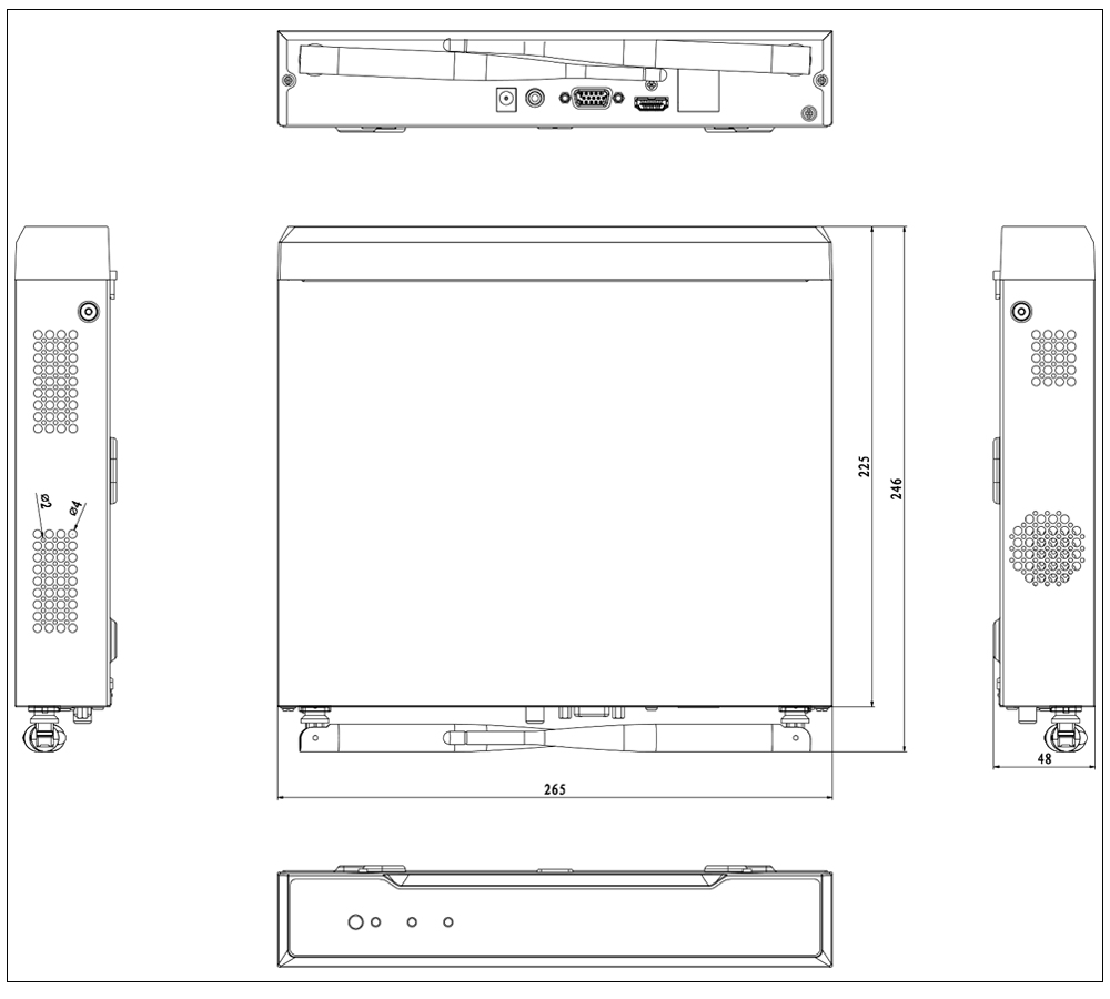 4-ch WiFiネットワークビデオレコーダー DS-7104NI-K1/W/M(C)