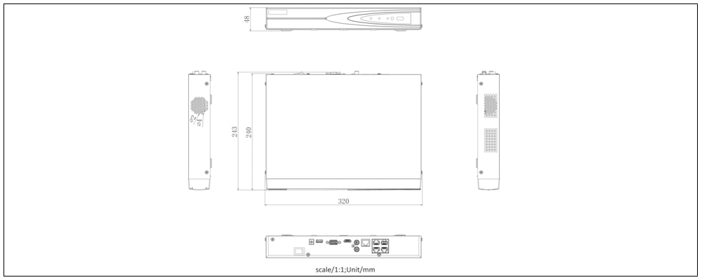 4-ch 4K EUI ネットワークビデオレコーダー（4 ポートPoE給電） DS-7604NI-K1/4P(D)